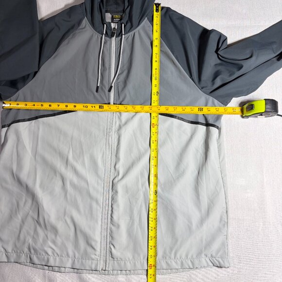 Athletic Works Men's Colorblock Windbreaker Jacket Coat Shades of Gray 2XL - Picture 3 of 11